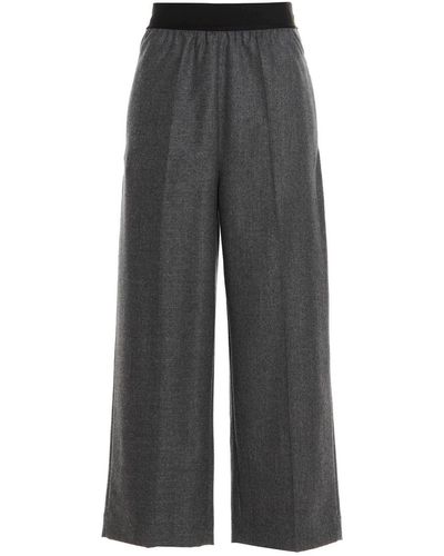 Stella McCartney Straight-leg Cropped Trousers - Grey