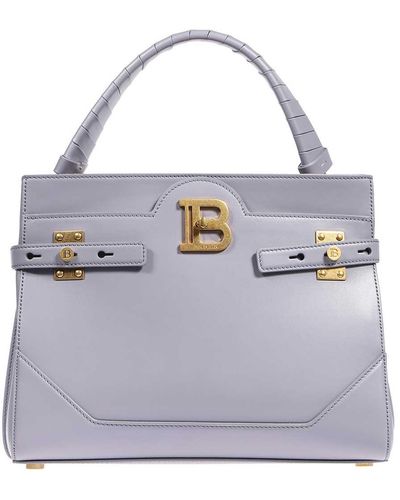 Balmain Leather Handbag - Gray