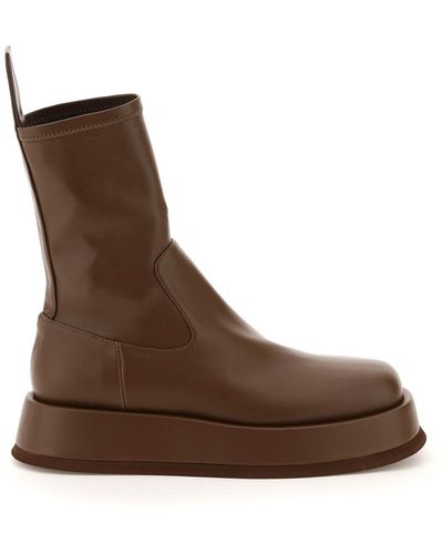 GIA X RHW Rosie 11 Eco Leather Ankle Boots - Brown