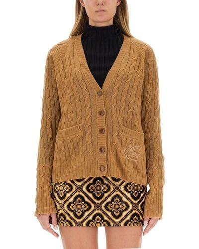 Etro V-Neck Cardigan - Natural