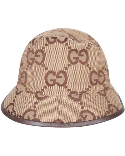Gucci Jumbo Gg All-Over Cap - Natural