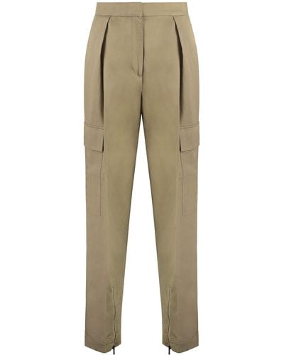Calvin Klein Gabardine Cargo Trousers - Natural