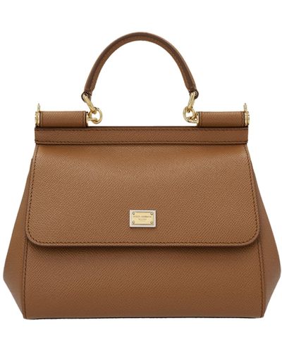 Dolce & Gabbana Sicily Mini Handbag - Brown