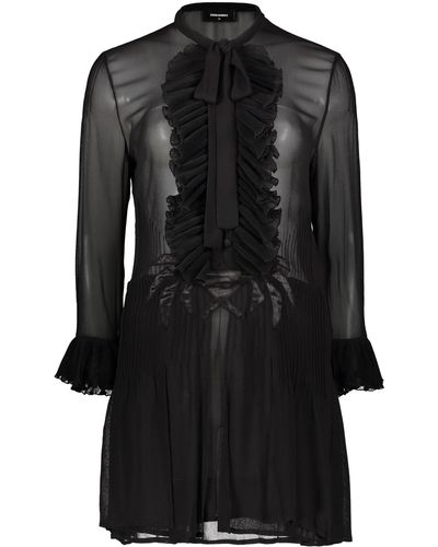 DSquared² Bow Detail Viscose Dress - Black