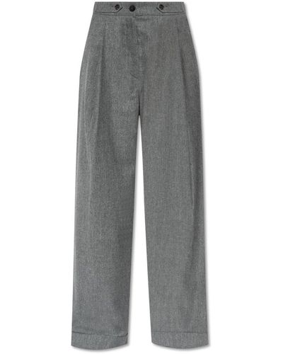 Emporio Armani Wool Trousers - Grey