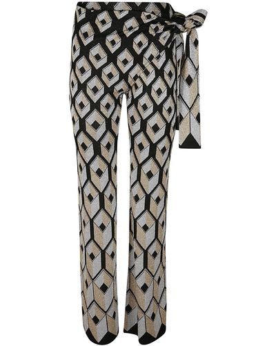 Rabanne All-over Print Side-tie Trousers - Multicolour