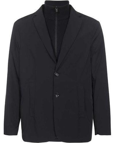 Emporio Armani Single-Breasted Two-Button Jacket - Blue