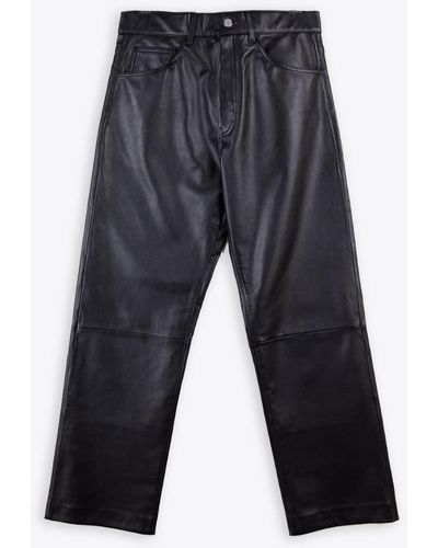 sunflower Loose Leather Leather Loose Pant - Gray