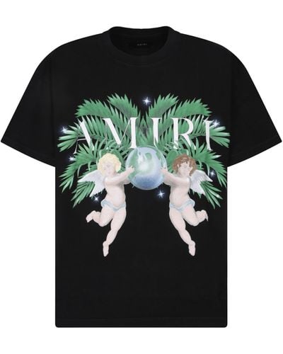 Amiri T-Shirt With Angel Print - Black