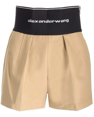 Alexander Wang Safari High Waist Shorts - Blue
