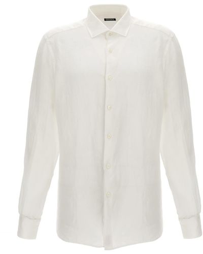Zegna Linen Shirt Shirt, Blouse - White