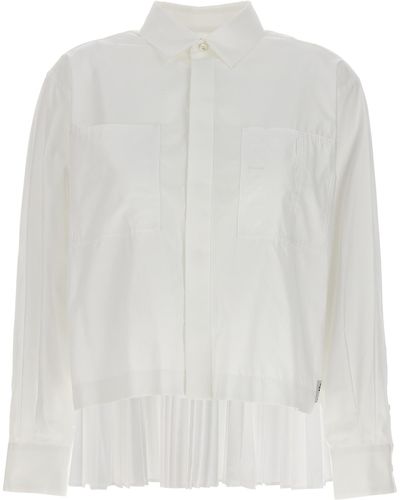 Sacai Pleated Back Shirt Shirt, Blouse - White