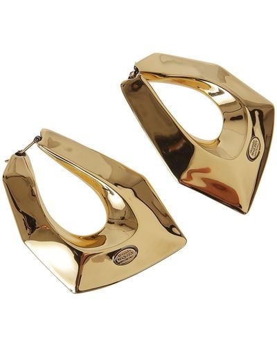 Alexander McQueen 'modernist' Brass Earrings, - Metallic
