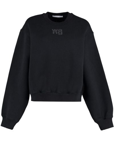 Alexander Wang Logo Detail Cotton Sweatshirt - Black