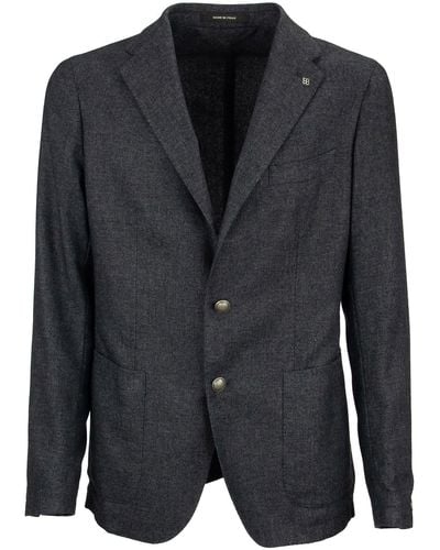 Tagliatore Cashmere Jacket Blazer - Black