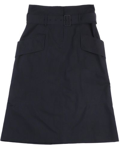 Low Classic Pocket Stitch Skirt - Blue