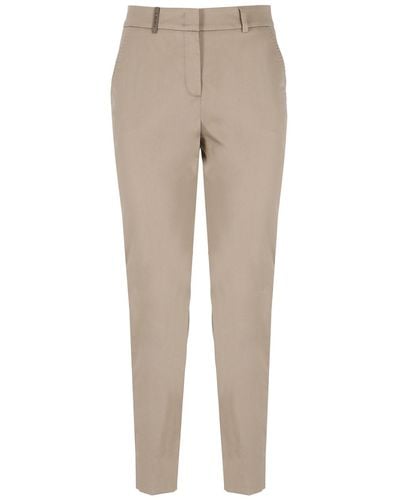 Peserico Cotton Trousers - Natural