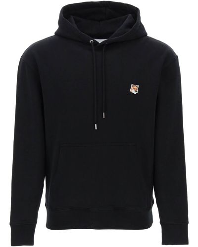 Maison Kitsuné Fox Head Hooded Sweatshirt - Black