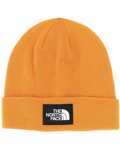 The North Face Beanie Hat With Logo - Orange