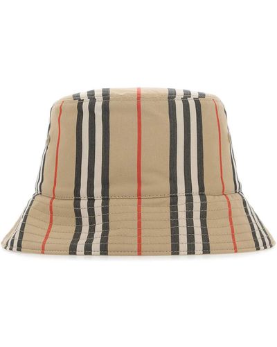 Burberry Embroidered Cotton Hat - Natural