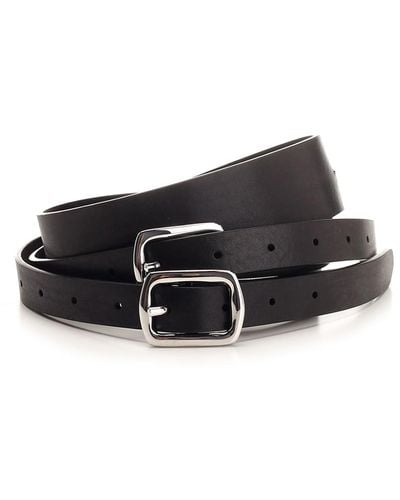 MM6 by Maison Martin Margiela Belt With Double Buckle - White