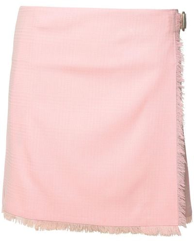 Burberry Virgin Wool Miniskirt - Pink