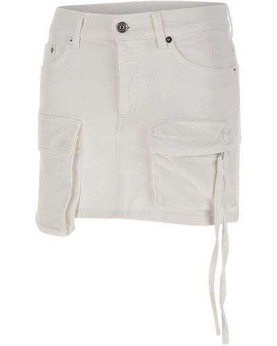 Dondup Cotton Miniskirt - White