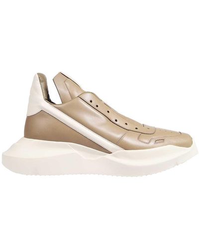 Rick Owens Leather Sneakers - Natural