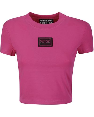 Versace 75dp602 S Piece Nr Label T-shirt - Pink