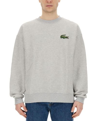 Lacoste Sweatshirt With Logo - Gray