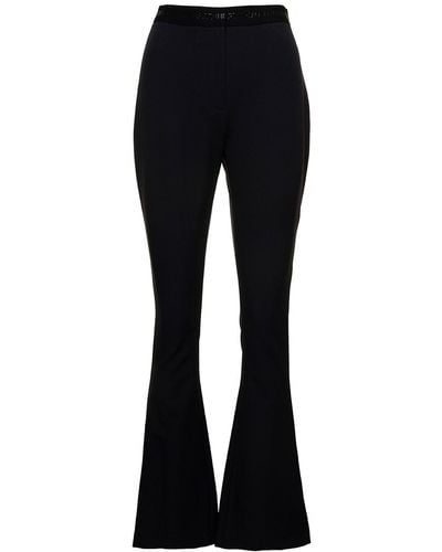 Versace Jeans Couture High-waist Flared Pants - Blue