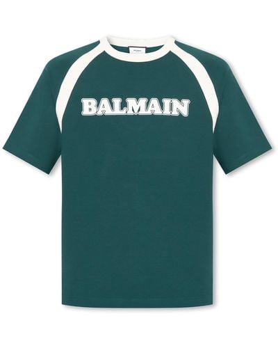 Balmain Printed T-Shirt - Green