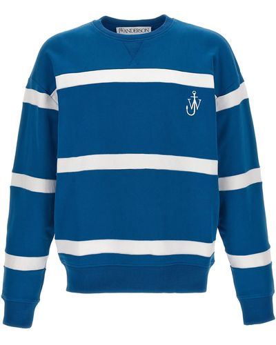 JW Anderson Striped Sweatshirt - Blue