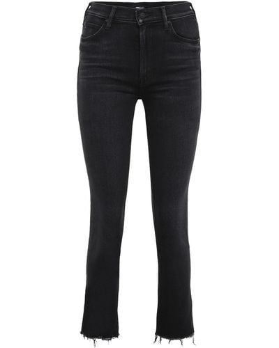 Mother The Rascal Ankle Snippet Jeans - Black