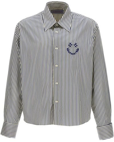Bluemarble Smiley Stripe Shirt - Gray