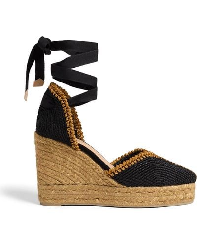 Castañer Espadrilles Coeur With Wedge And Laces - Black