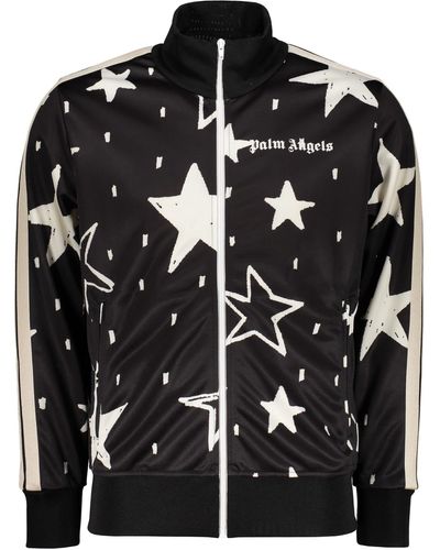 Palm Angels Techno Fabric Full-zip Sweatshirt - Black