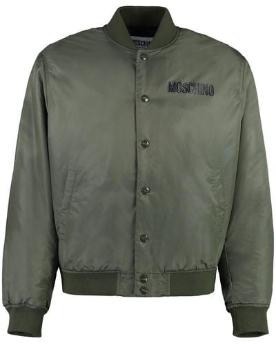 Moschino Nylon Bomber Jacket - Green