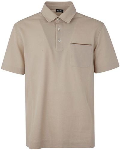 Zegna Pure Cotton Polo Clothing - Natural