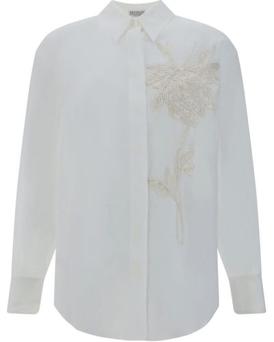 Brunello Cucinelli Shirts - White