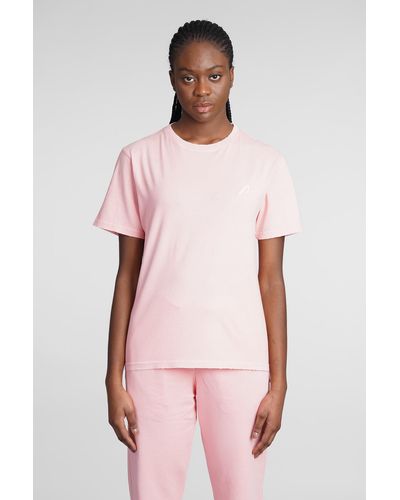 Autry T-shirt In Rose-pink Cotton
