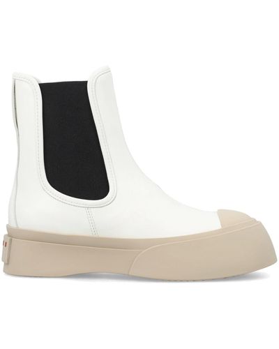 Marni Pablo Chelsea Boots - White