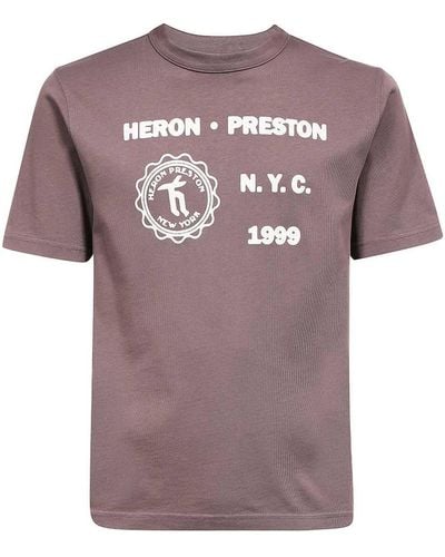 Heron Preston Printed Cotton T-shirt - Pink