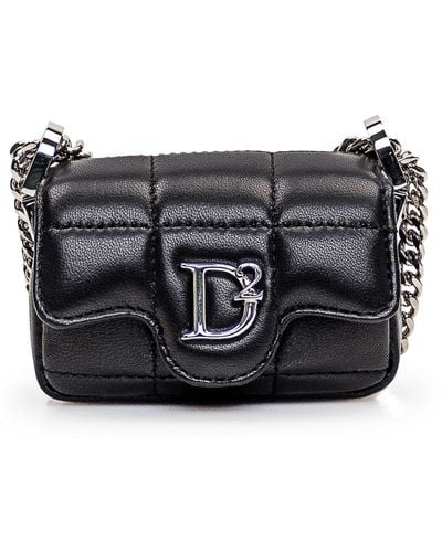DSquared² Leather Mini Bag - Black