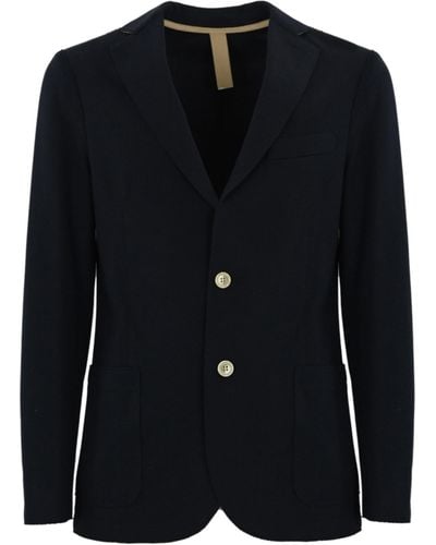 Eleventy Single-Breasted Cotton Jacket - Black