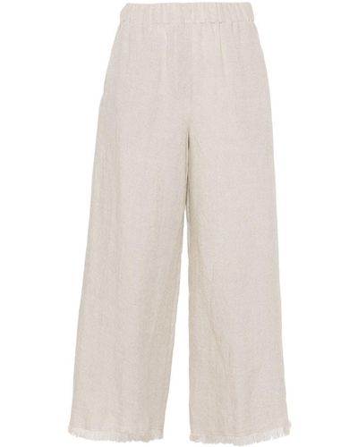 Antonelli Ryan Elastic Trousers With Fringes - White