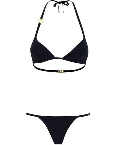 Dolce & Gabbana Logo Triangle Bikini - Black