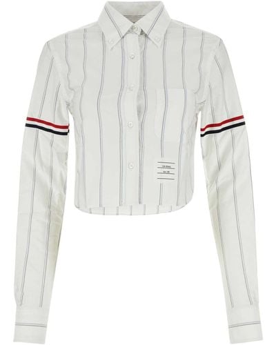 Thom Browne Embroidered Oxford Shirt - White