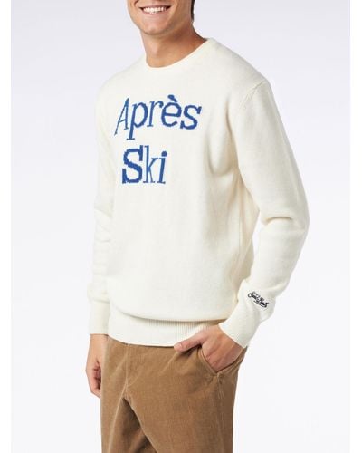 Mc2 Saint Barth Sweater Après Ski Print - White