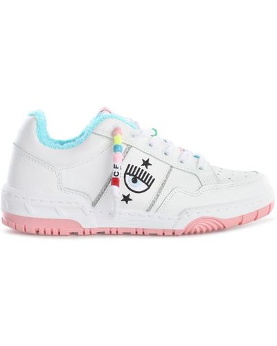 Chiara Ferragni Sneakers -pink Beads - White